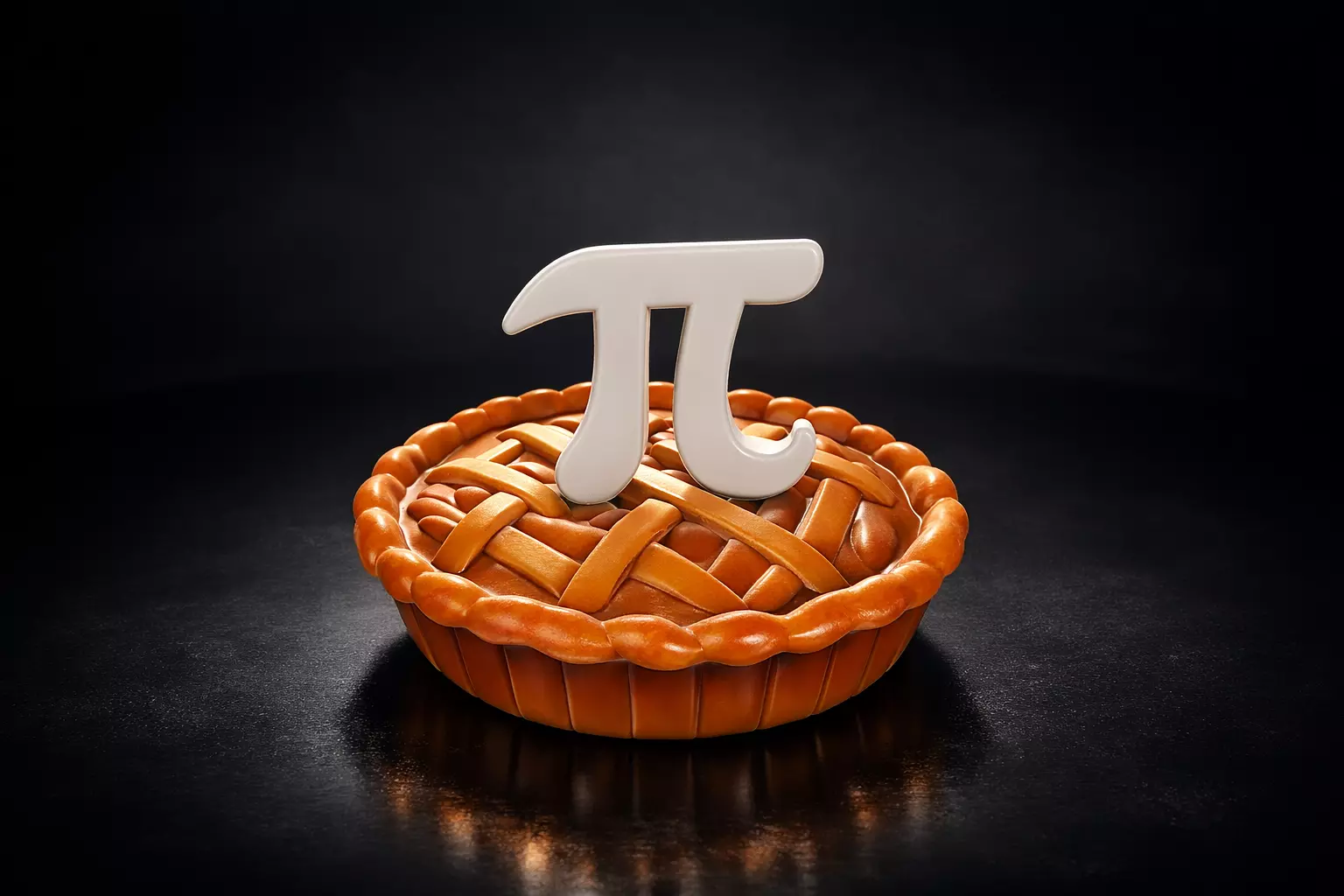 Pi Day Pie with Pi Symbol Decorative Math Dessert Geeky Pi Day 3D print model