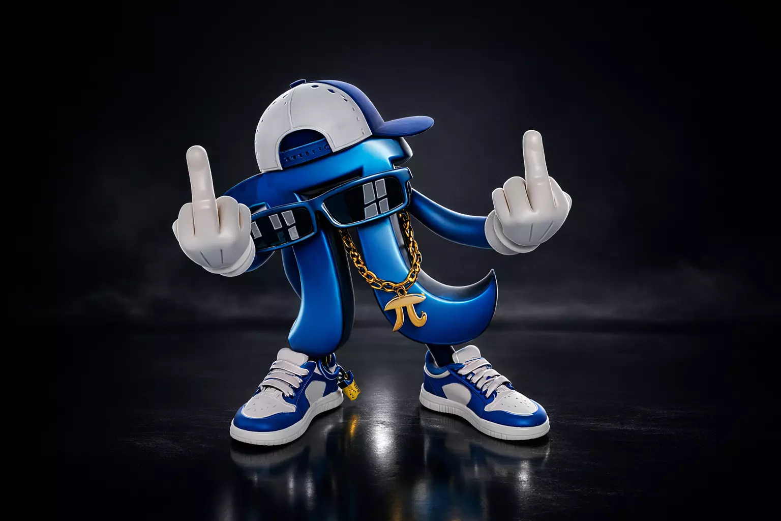 Pi Day Figure Funny Hip Hop Pi Symbol Statue Math Desk 3D print model