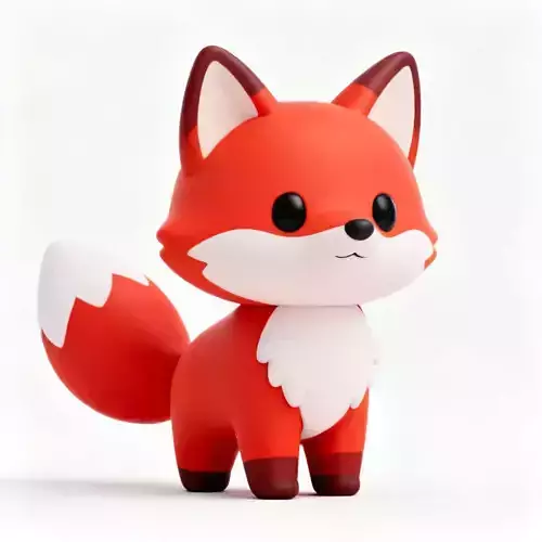 Chibi Red Fox 3D Model 3D Model