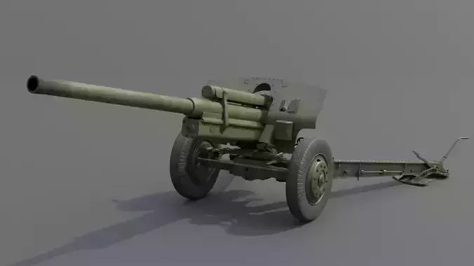 3D model Type 90 75 mm field gun VR / AR / low-poly | CGTrader