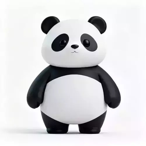 Chibi Panda Bear 3D Model 3D Model