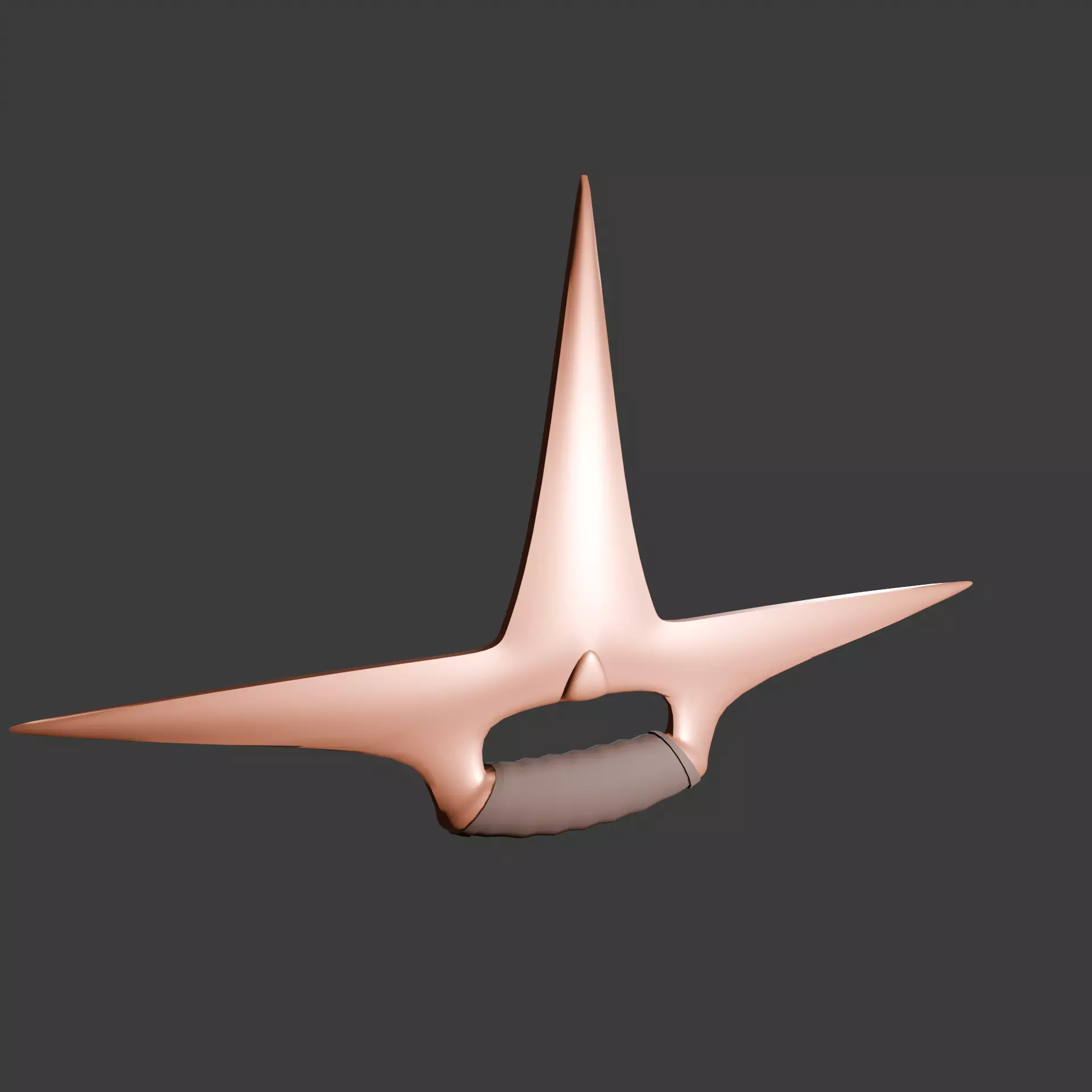 Star Shaped Push Dagger Fantasy Weapon 3D print model