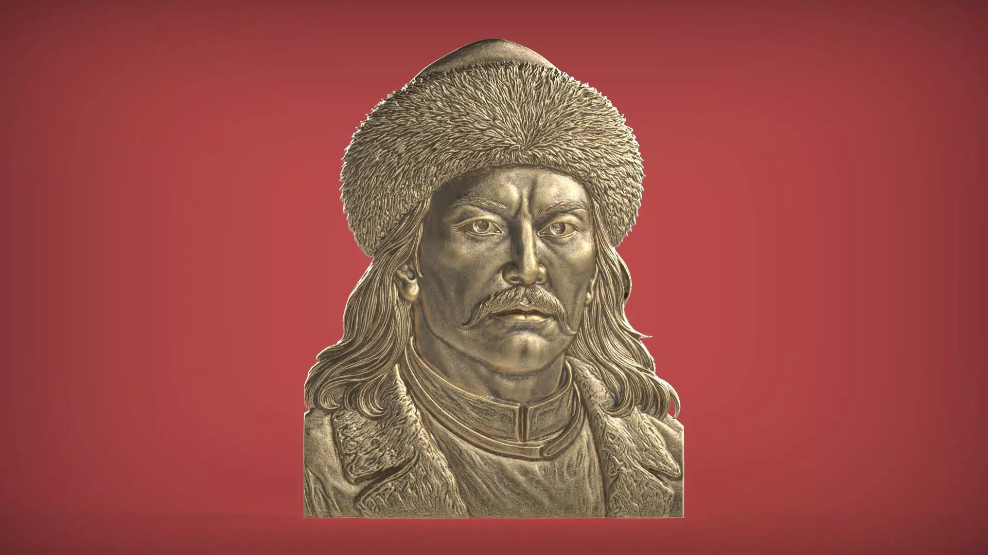 Mete Han Bas Relief Portrait 3D print model