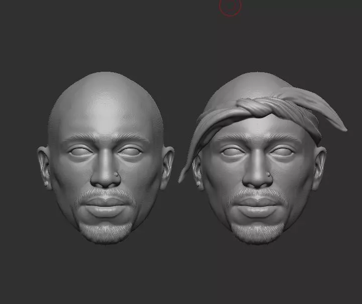 Tupac Headsculpt for Action Figures 3D print model