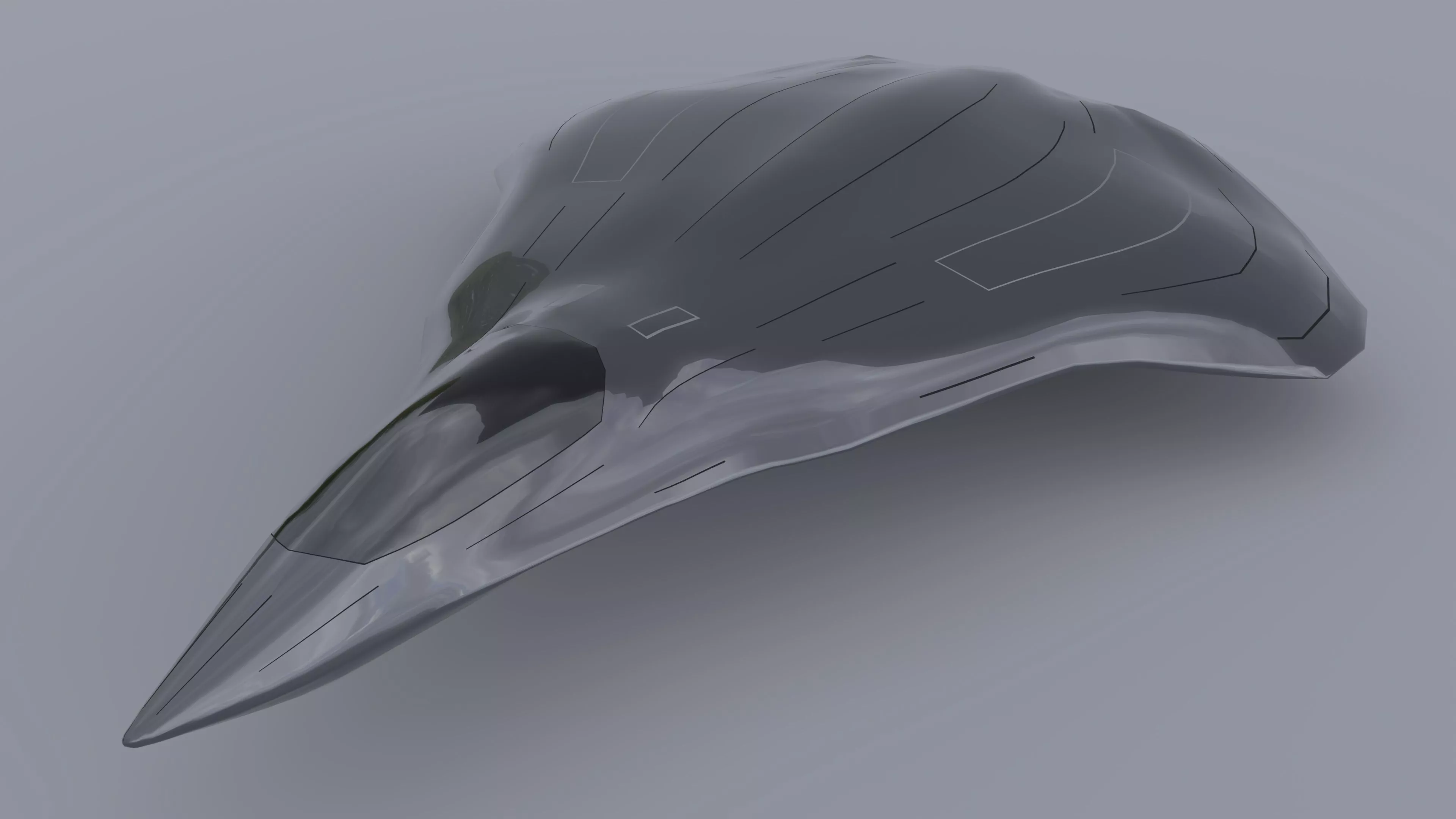 NX-17 Space Fighter - 4 Texture Variants Low-poly 3D model