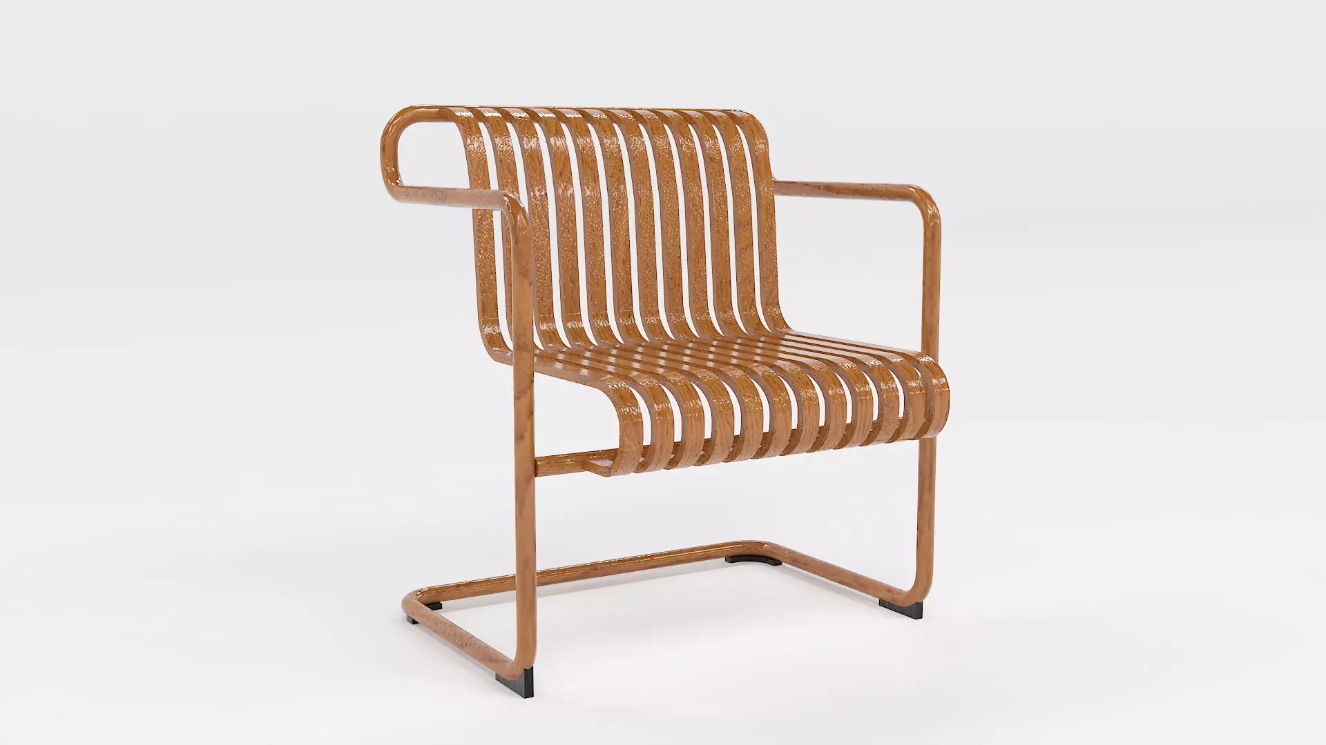 Hay Palissade Cantilever Dining Armchair Low-poly 3D model