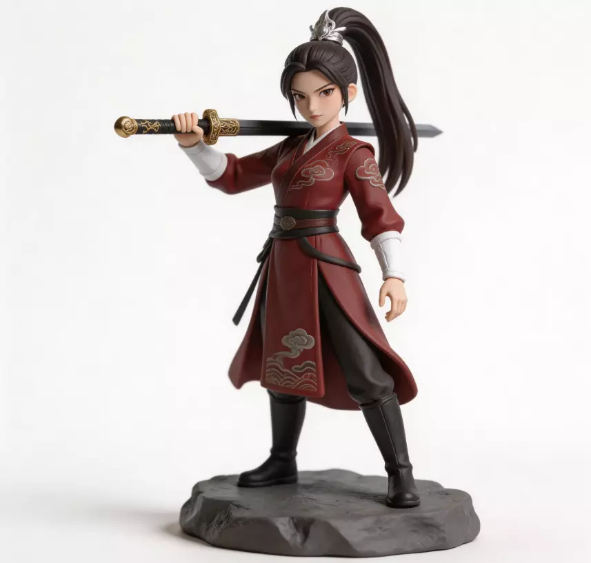 Ancient martial arts swordsmen and swordswomen 3D model