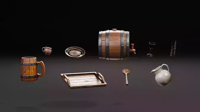  Tavern Drinks Props 