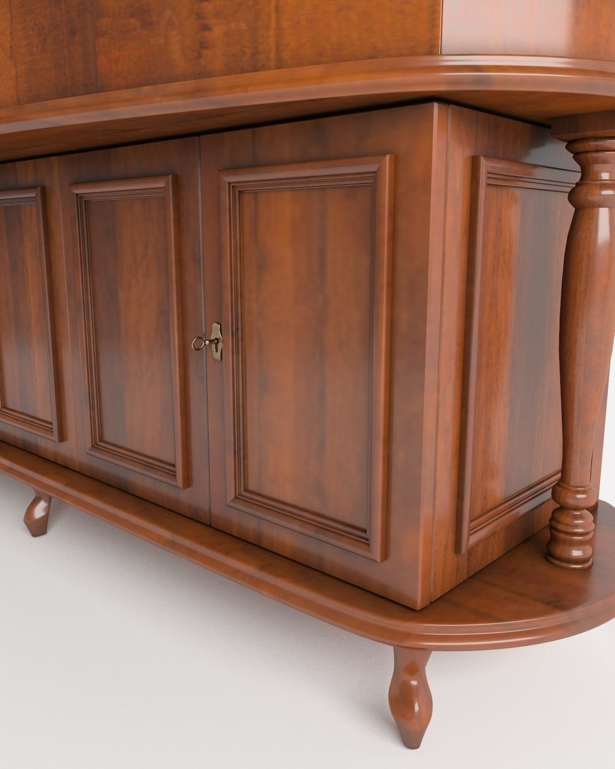 Washbasin set bathroom sink with ornate mirror 3D model_54