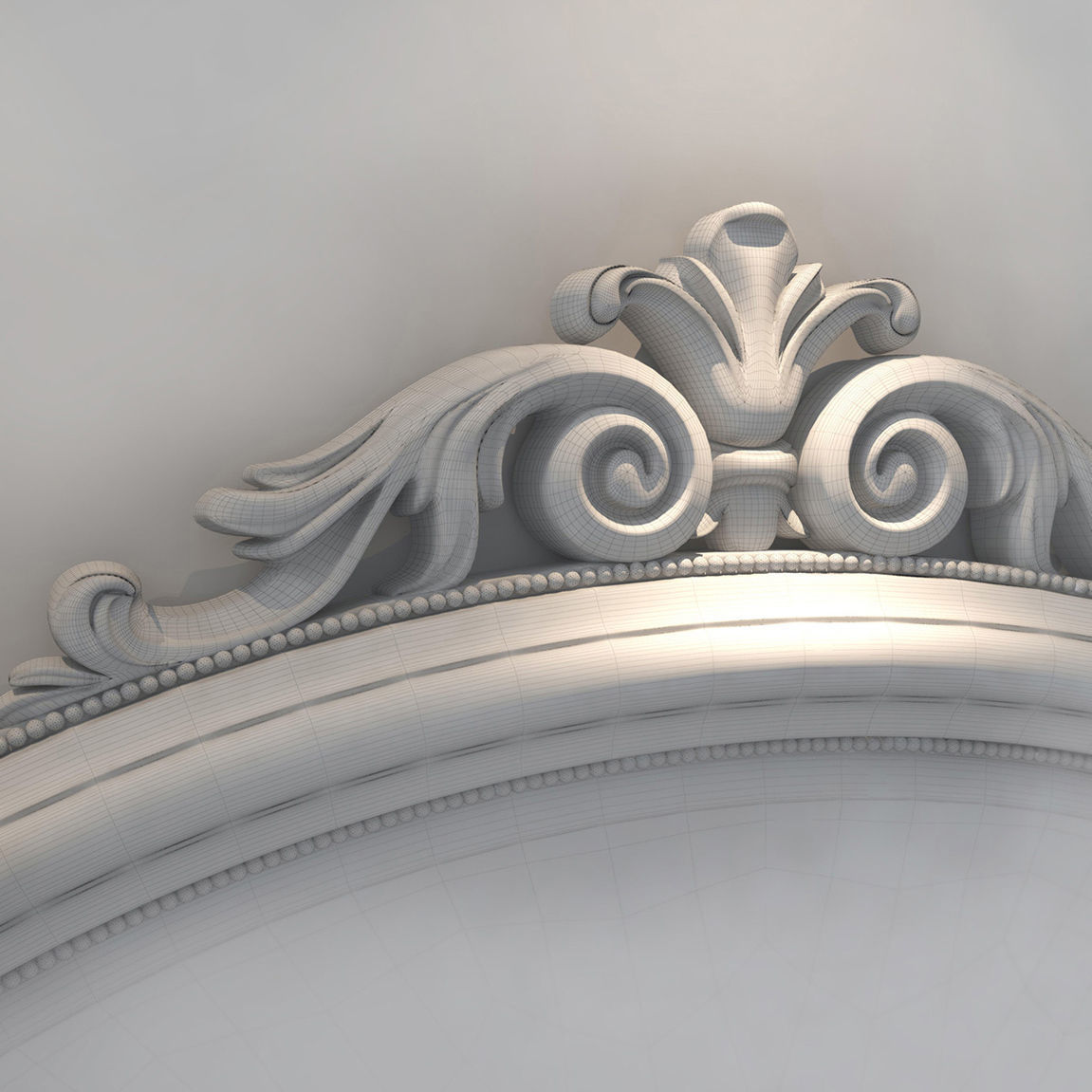 Washbasin set bathroom sink with ornate mirror 3D model_33