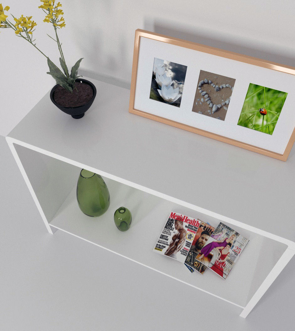 Console - shelf furniture set 3D model_35