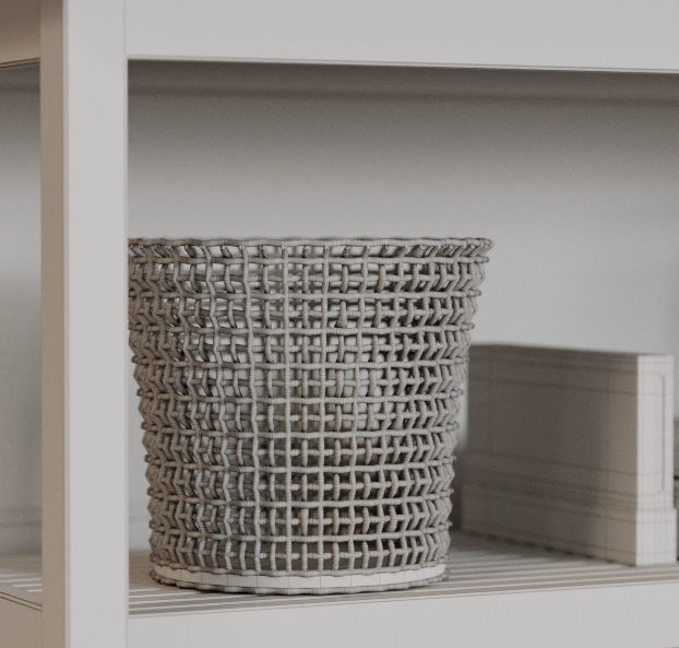 Console - shelf furniture set 3D model_29