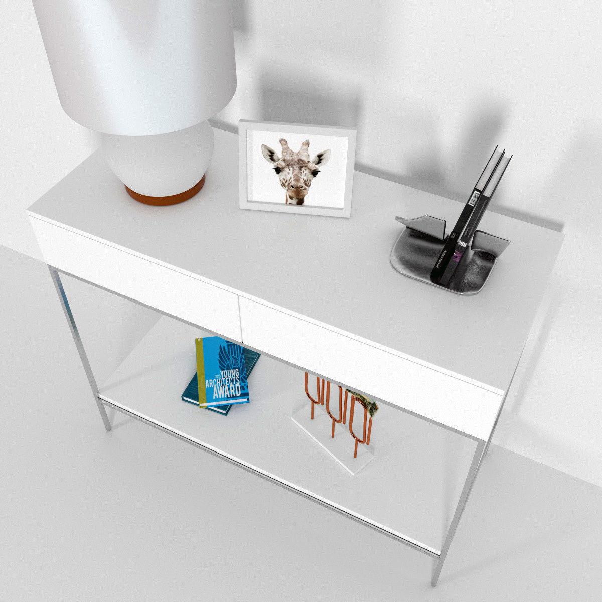 Console - shelf furniture set 3D model_13