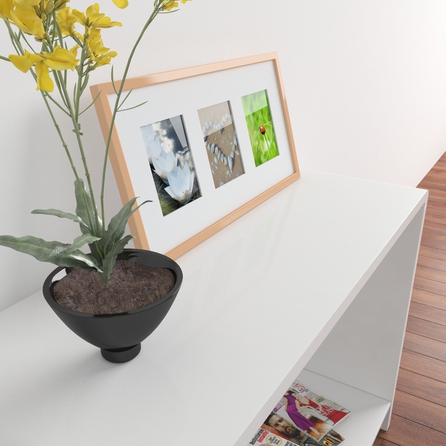 Console - shelf furniture set 3D model_37