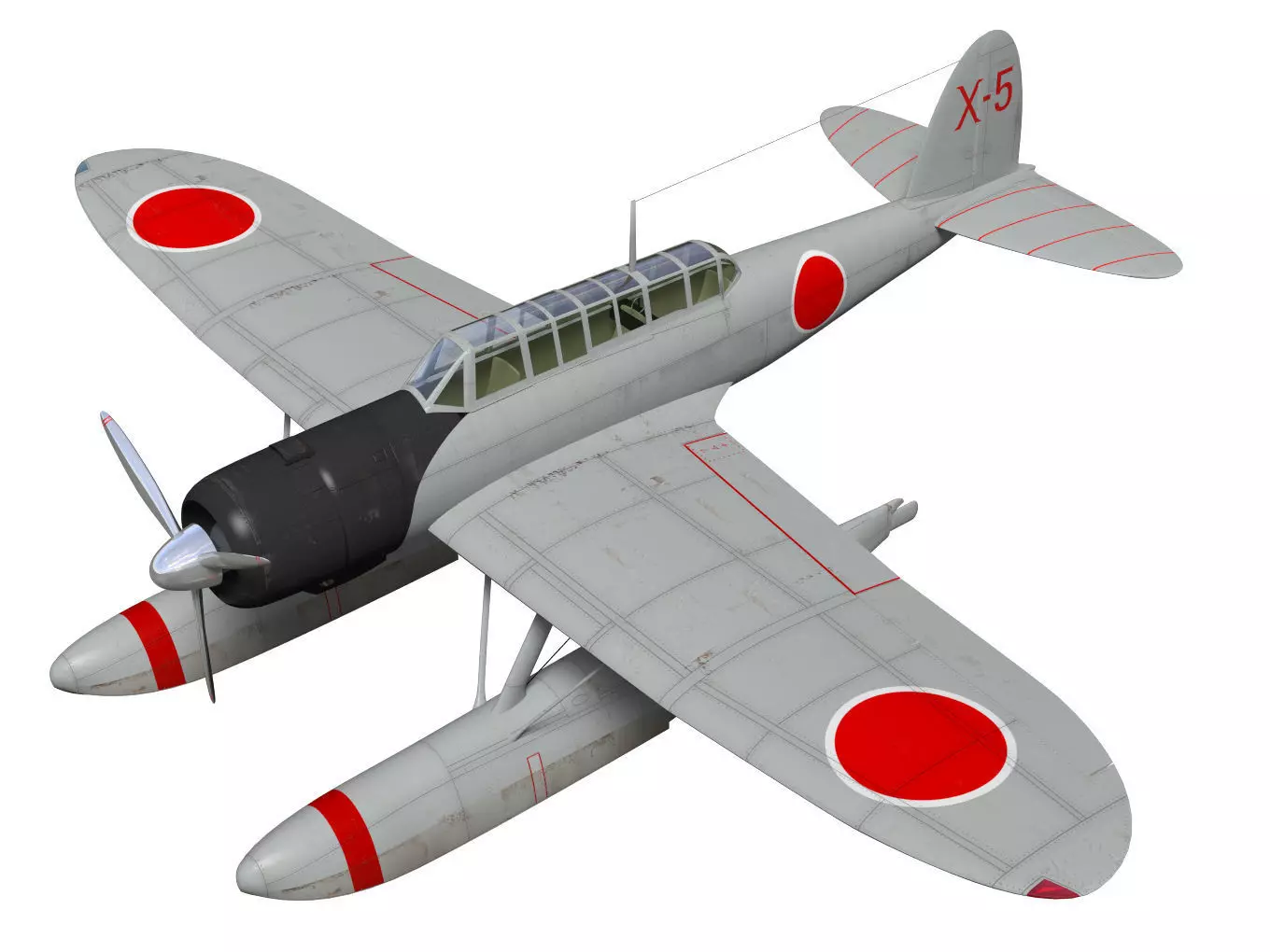 Aichi E13A Jake 3D model