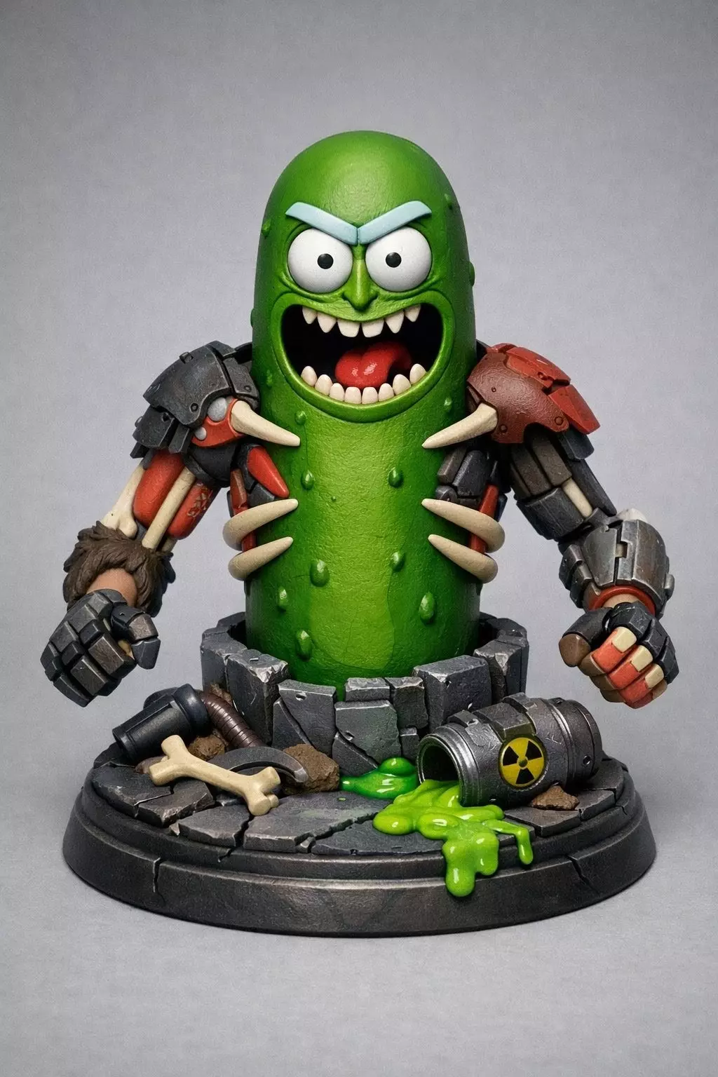 Pickle Rick Bust Free 3D print model