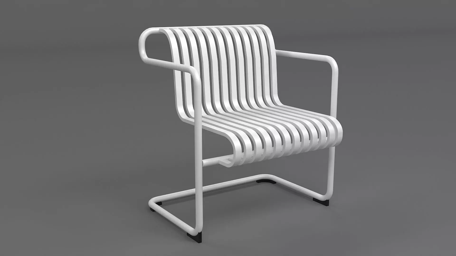 Hay Palissade Cantilever Dining Armchair Low-poly 3D model