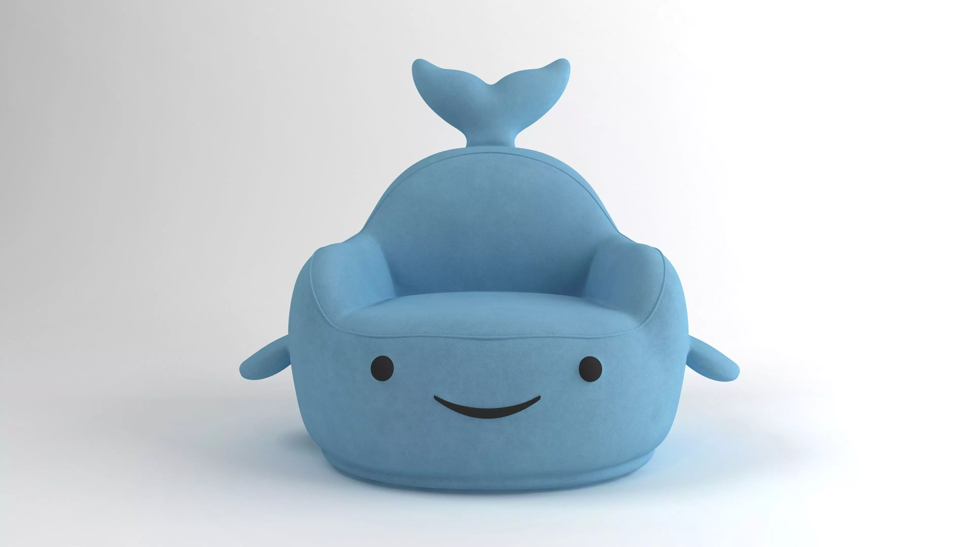 Blue Whale Kids Chair 3D model