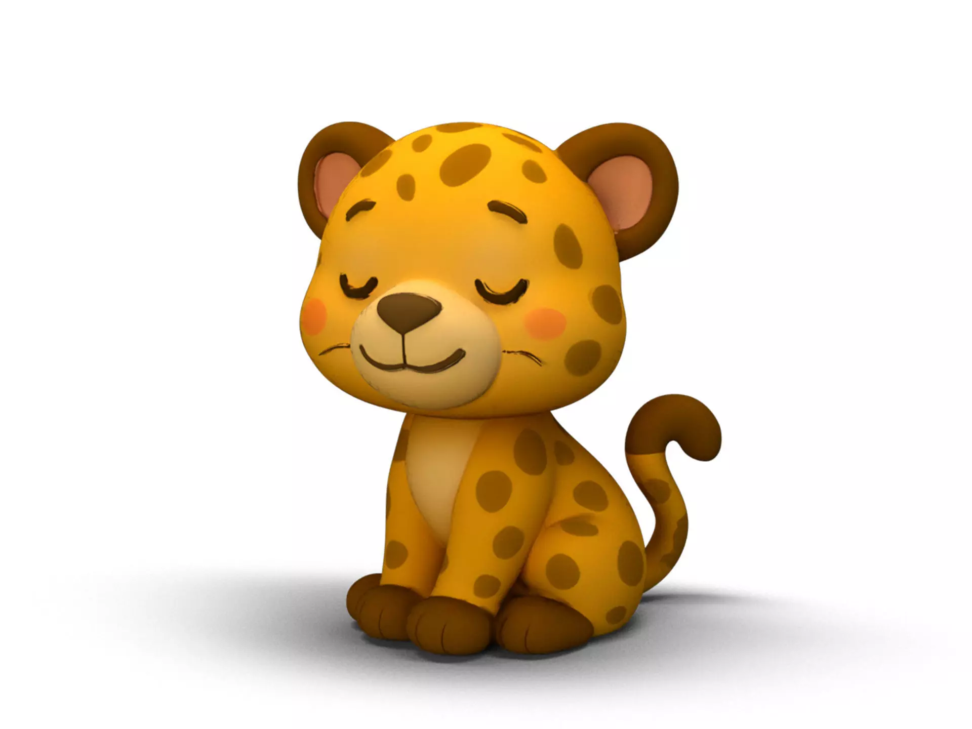 Snuggly Paws Leopard 3D model