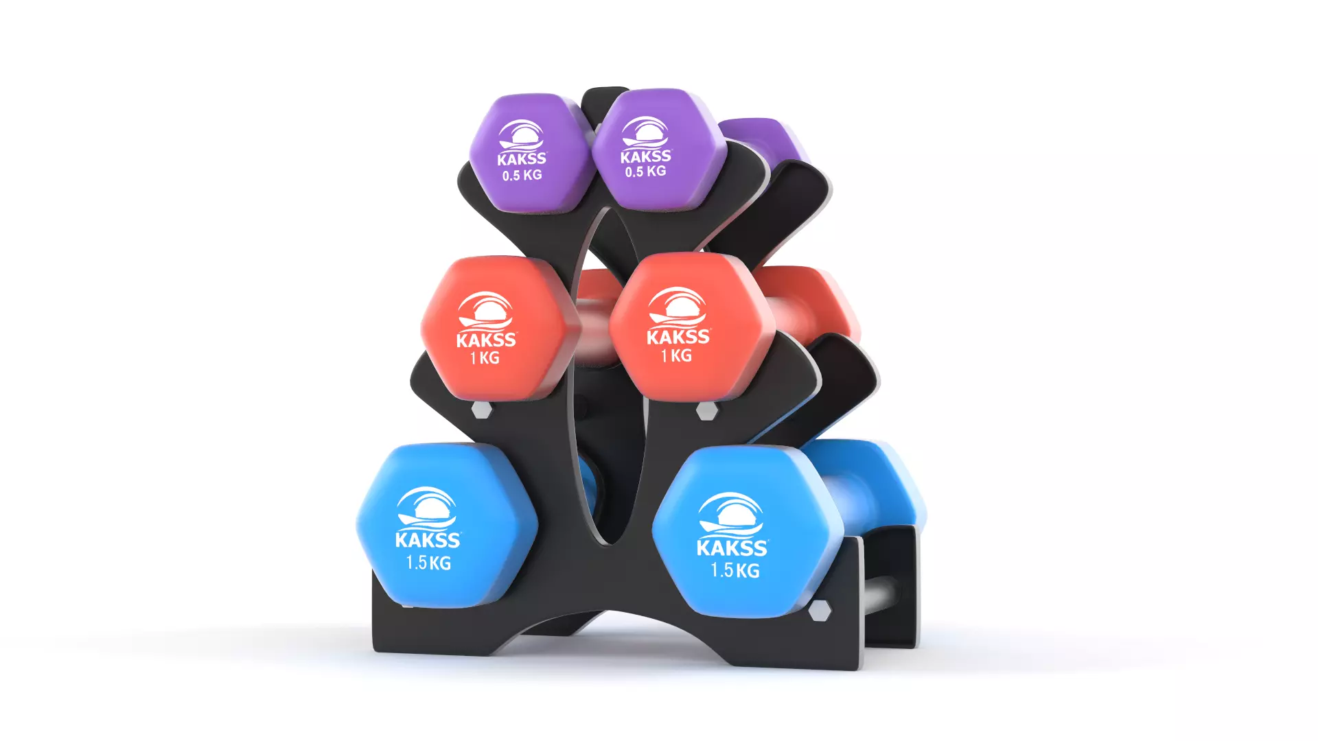 Fitness Dumbbell Set 3D model