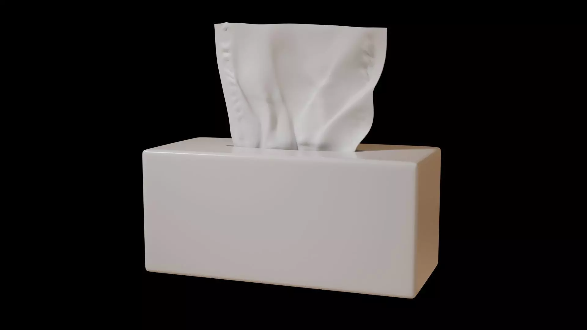 Realistic Tissue Box with Detailed Cloth Paper 3D model