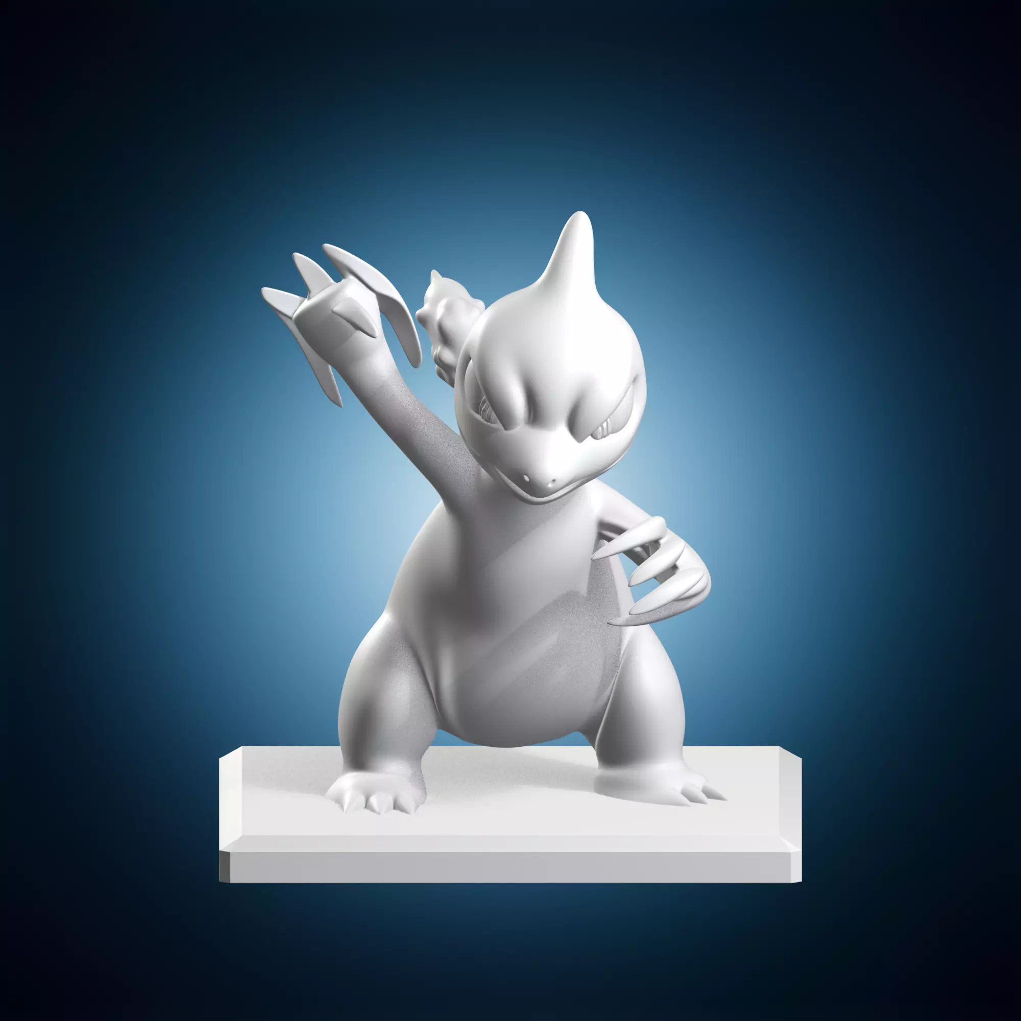 Charmeleon Pokemon Figurine on Square Base 3D print model