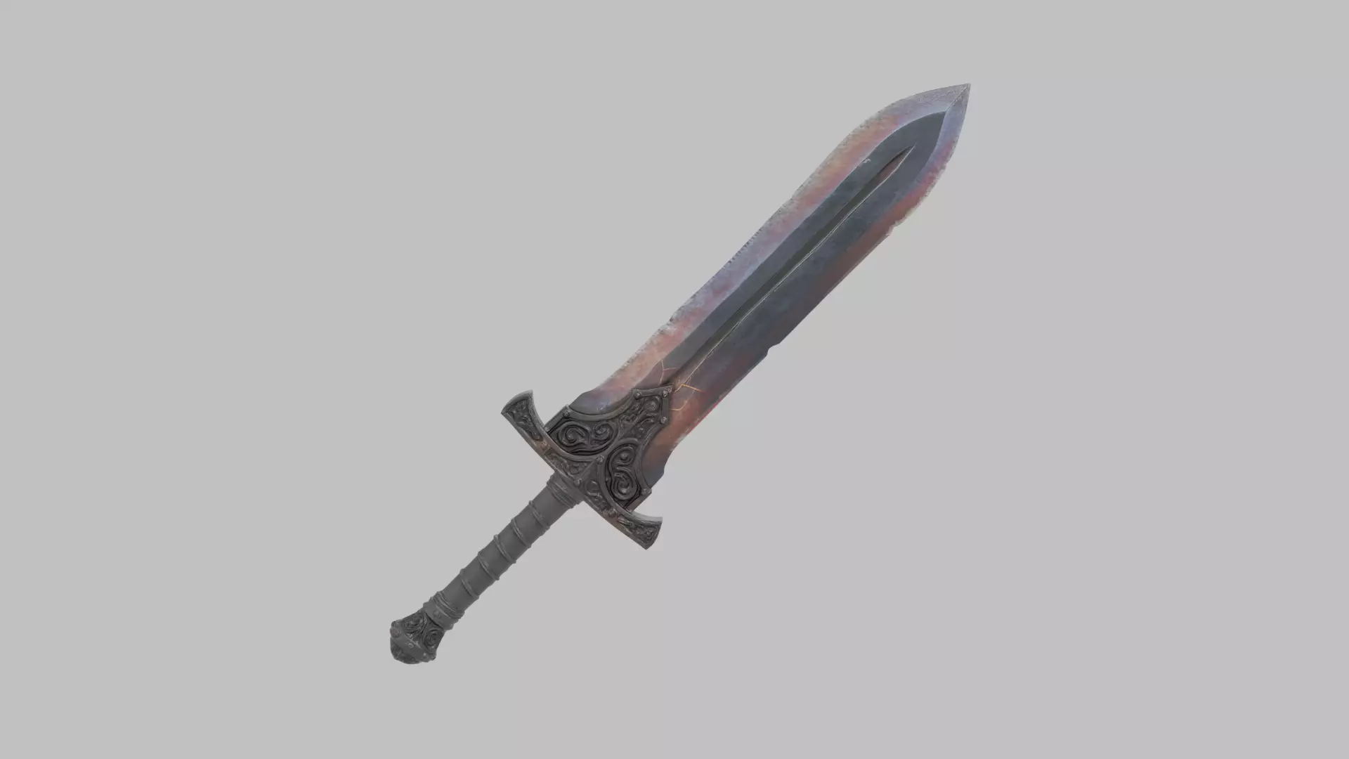 Black Reliquary Greatsword Epic Dark Fantasy Weapon Low-poly 3D model