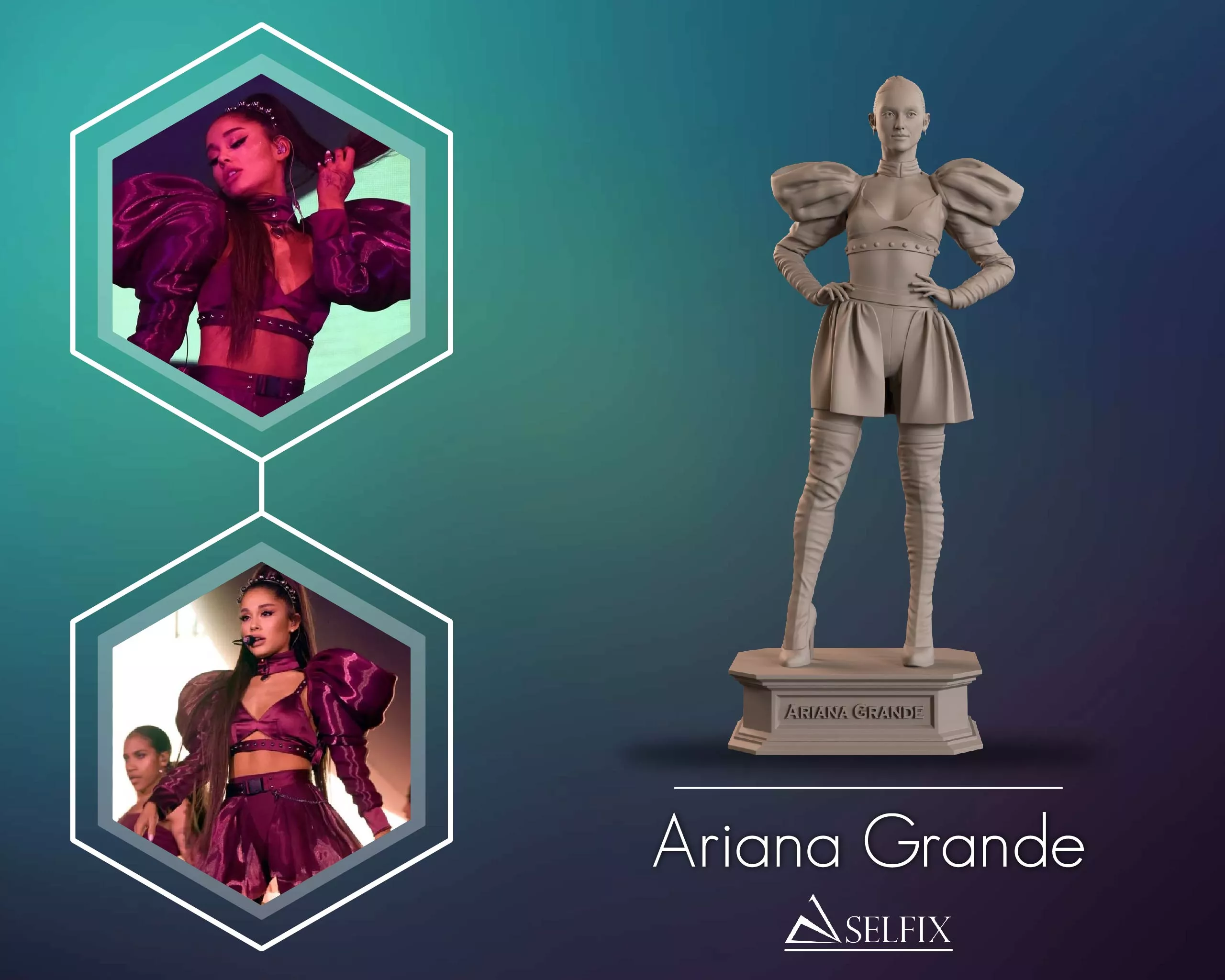 Ariana Grande Full Body Sculpture 3D print model