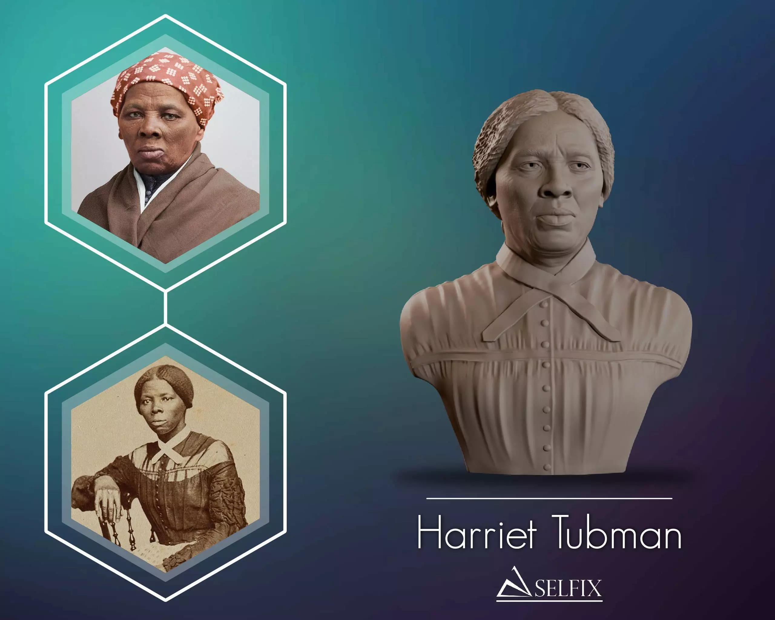 Harriet Tubman Bust Sculpture 3D print model
