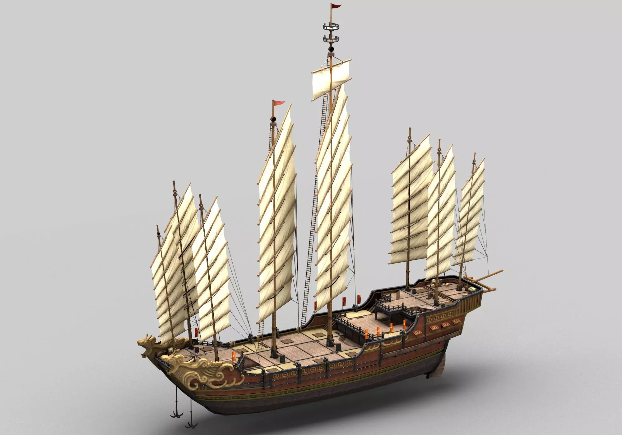 Ancient Chinese Ship 05 3D model