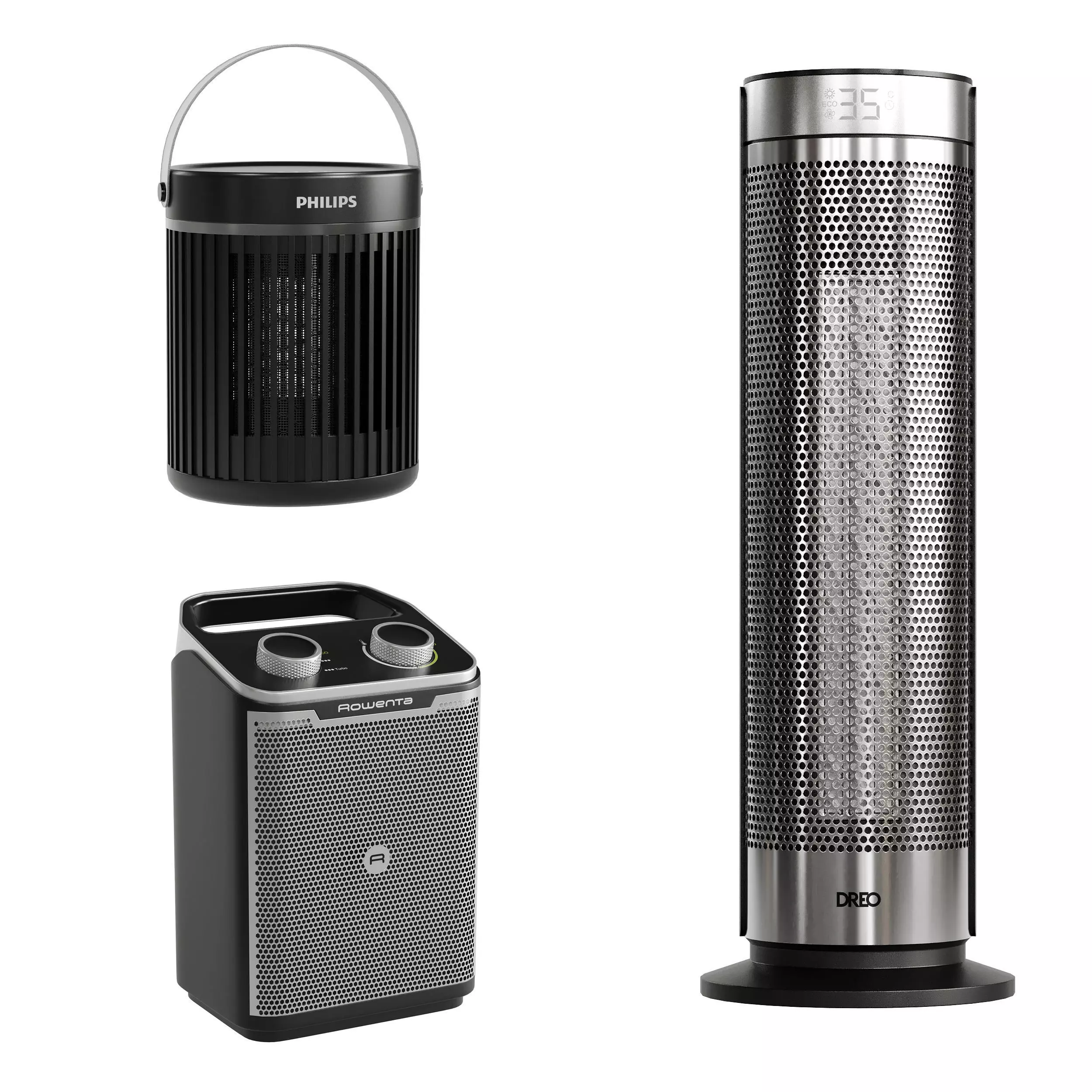 Heaters Set 2 Low-poly 3D model