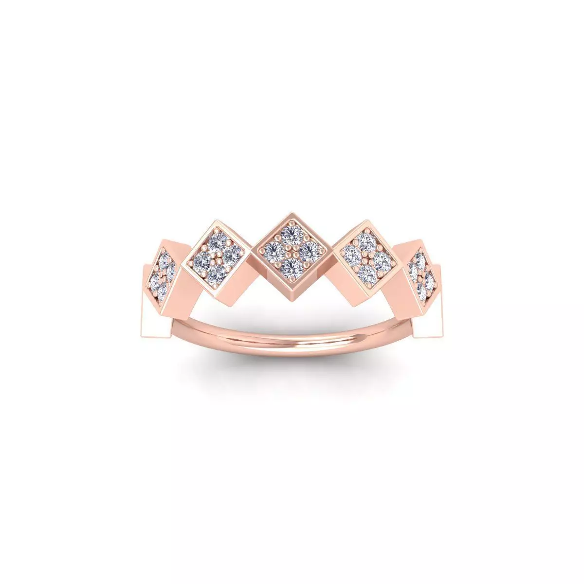 Light Weight Diamond Ring 3d Model and Render 3D print model