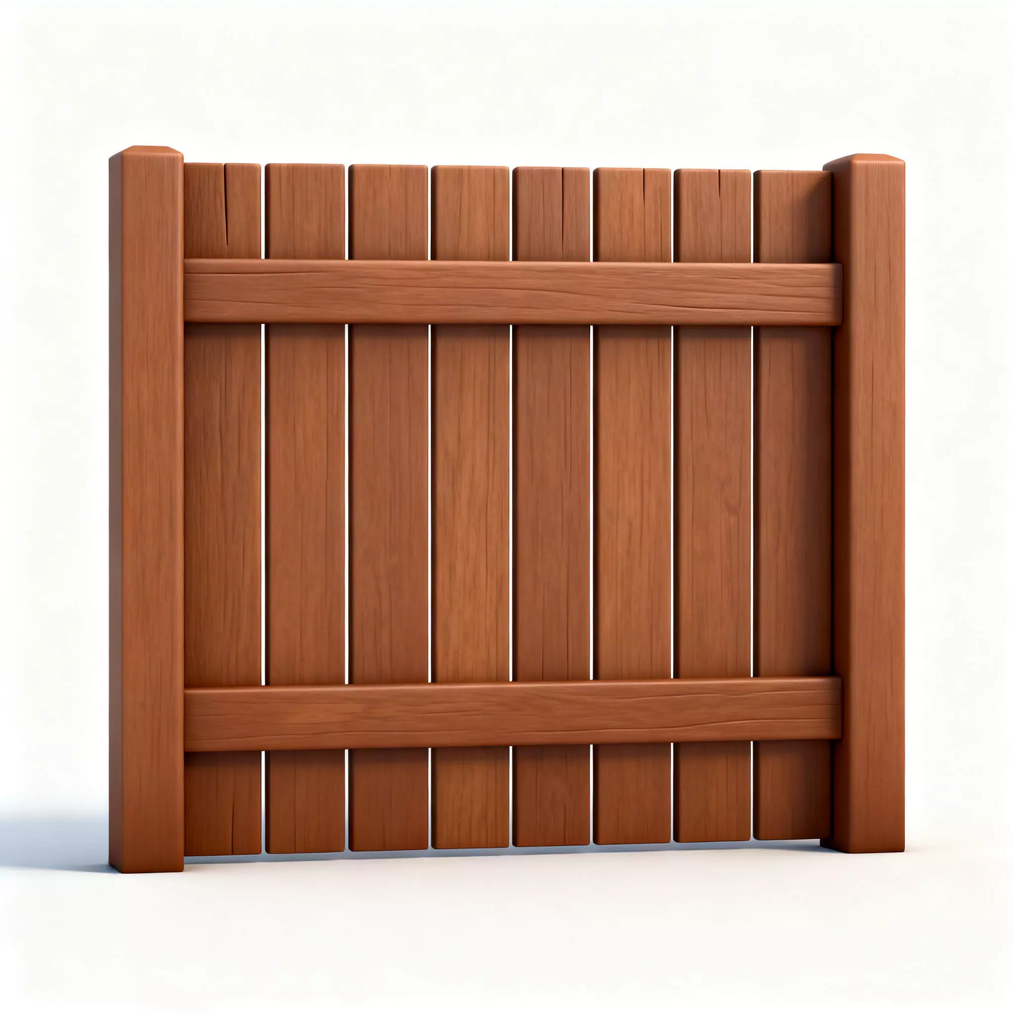 Stylized Simple Wooden Fence 3D Model 3D Model Low-poly 3D model
