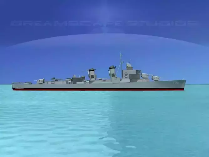 Sumner Class Destroyer  DD735 USS Robert Smith 3D model