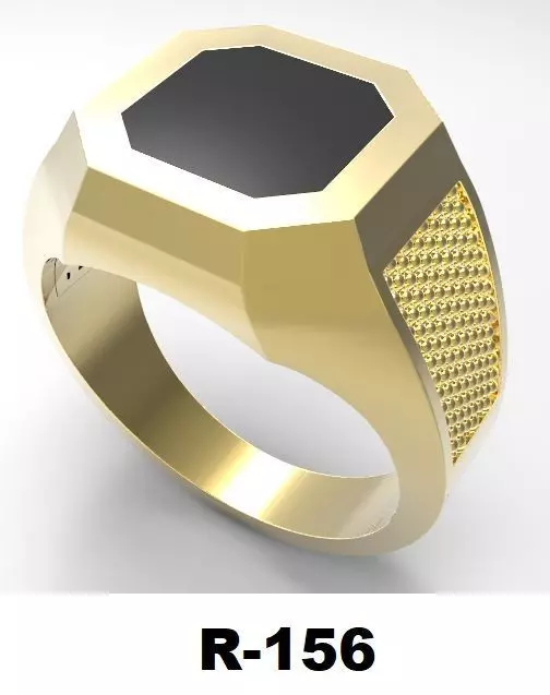 Custom Design Gold Men Ring Free 3D print model