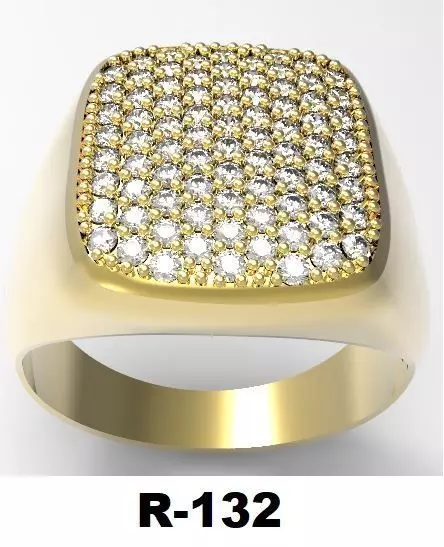 Custom Design Gold Men Ring 3D print model