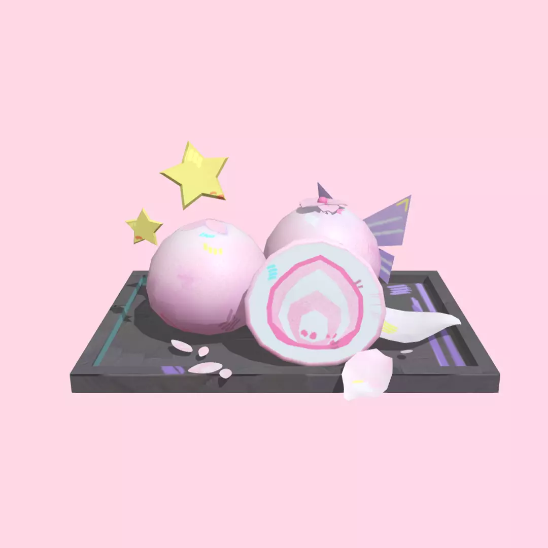 Pink Mochi 3D model