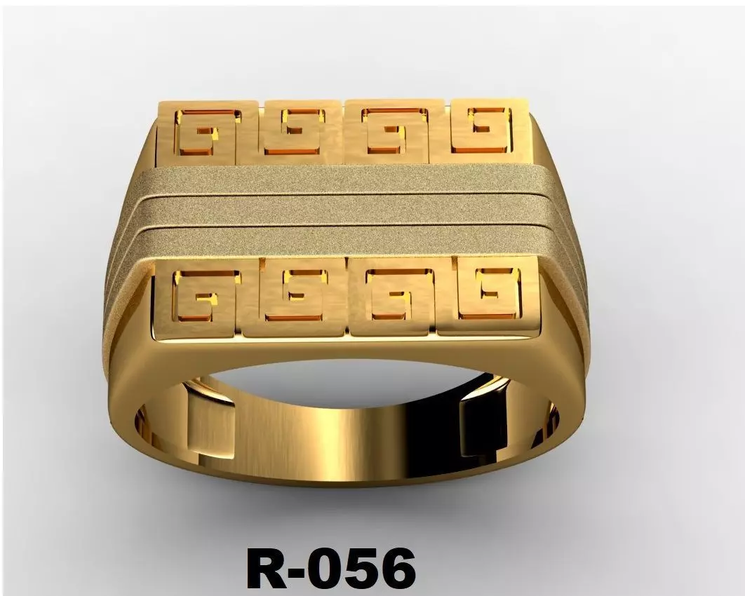 Custom Design Gold Men Ring 3D print model