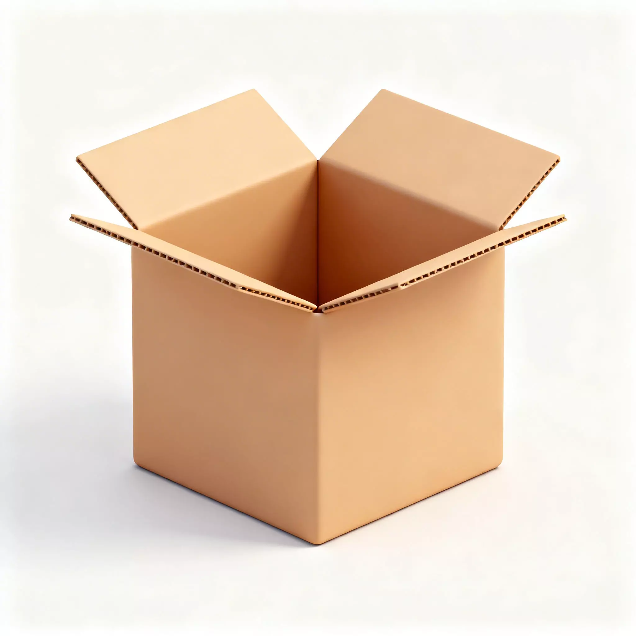 Stylized Open Cardboard Box 3D Model Low-poly 3D model