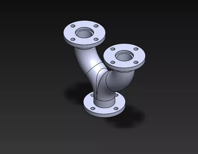 Y pipe 3D model