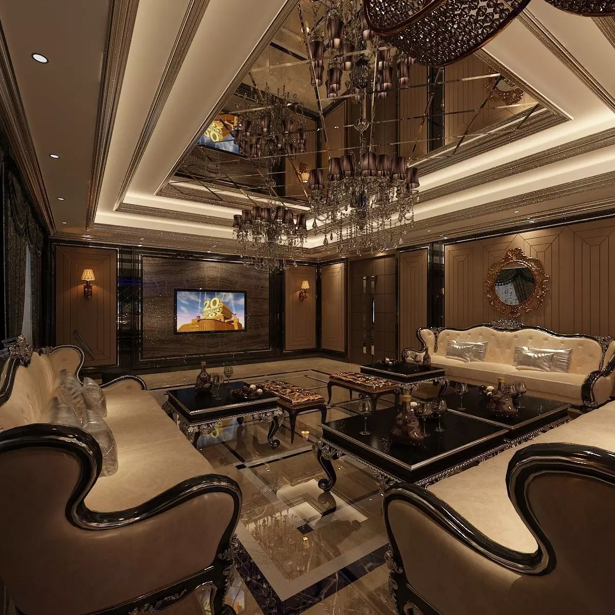 Full Lounge and Karaoke Room 3D model