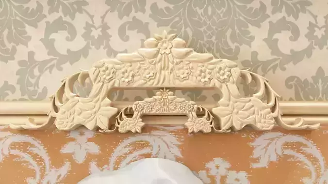 European Bedroom Design 3D model 7