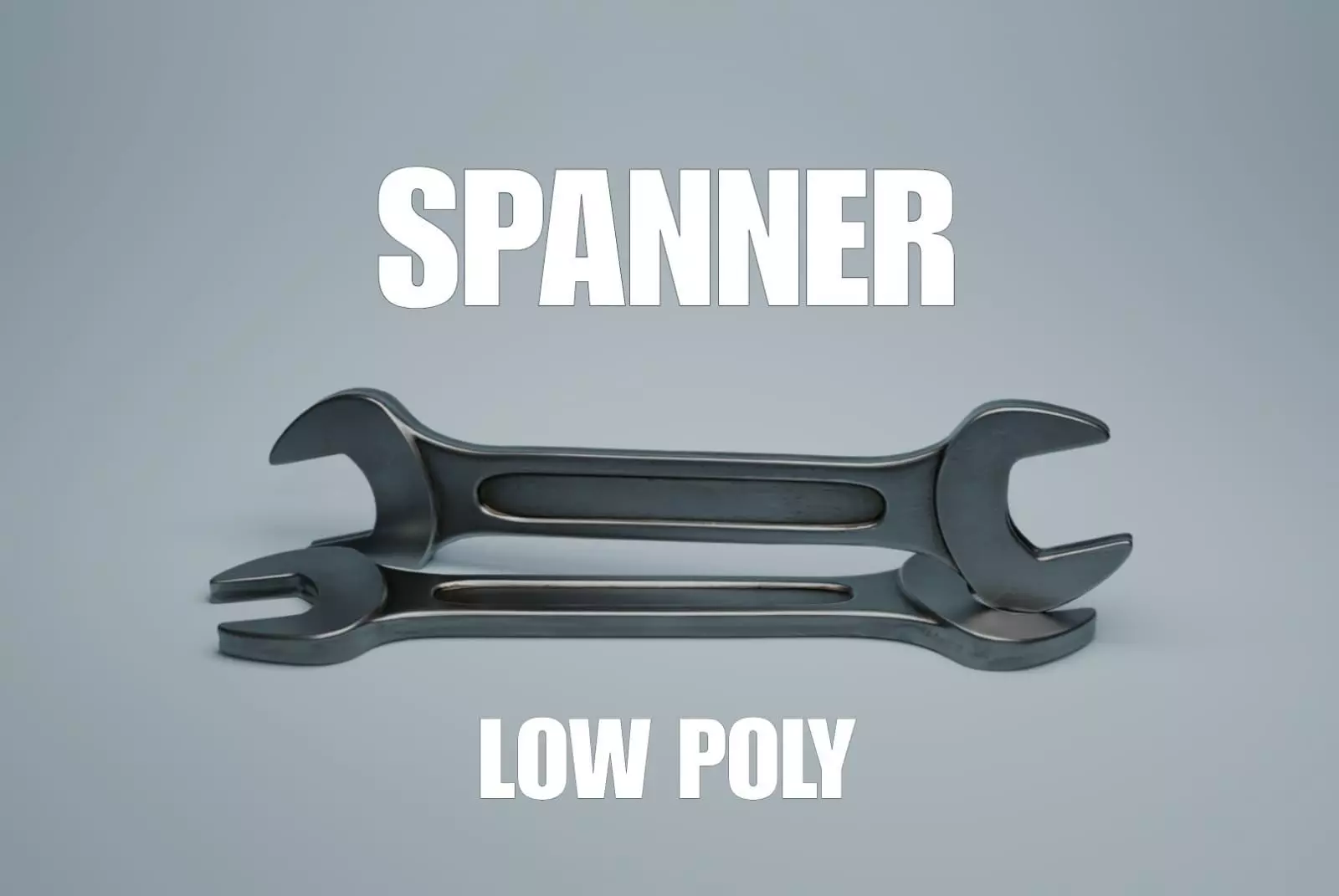 Spanner Wrench Low Poly Tool Free low-poly 3D model
