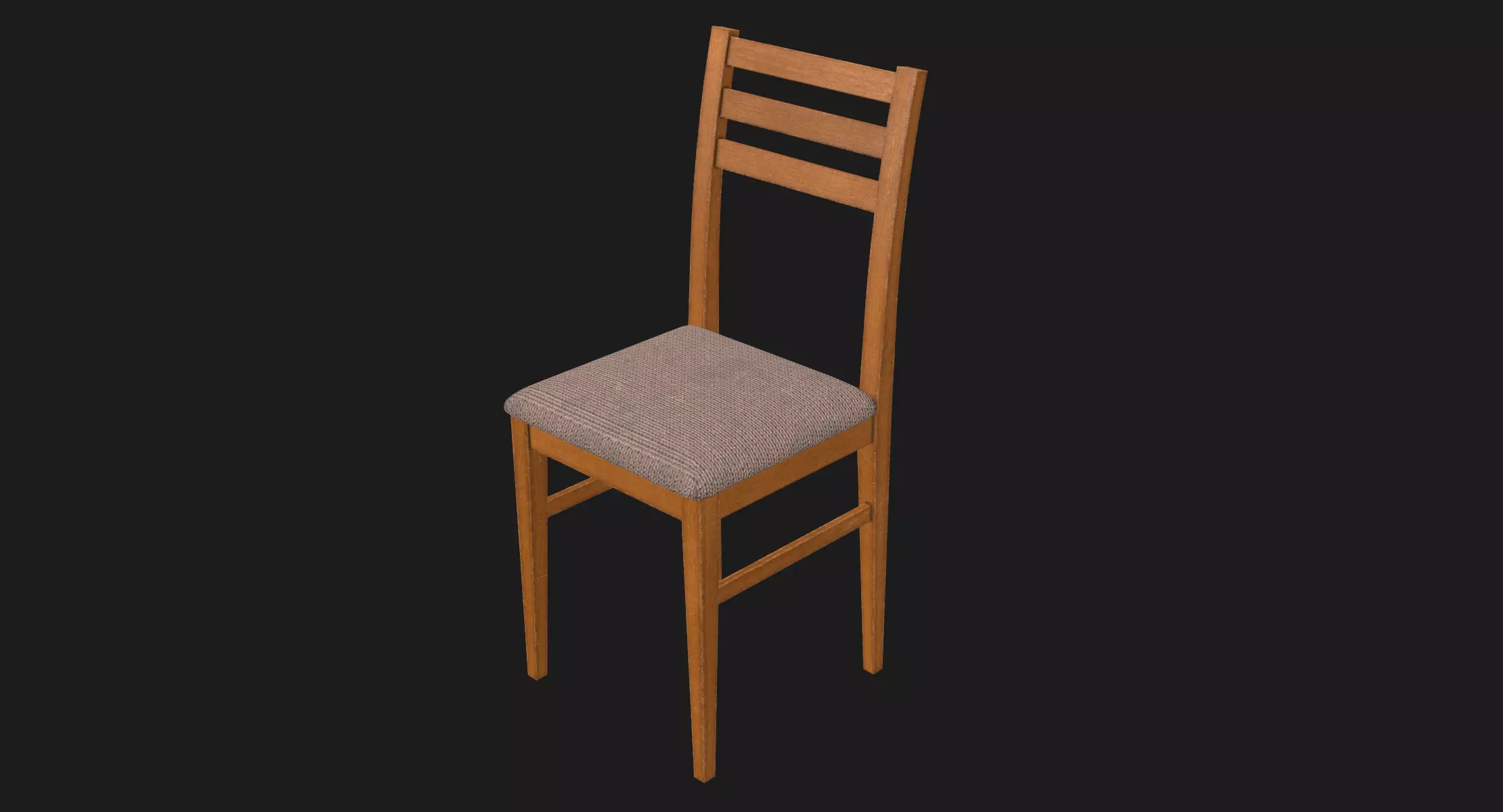 Wood Chair Game Ready PBR Low-poly 3D model