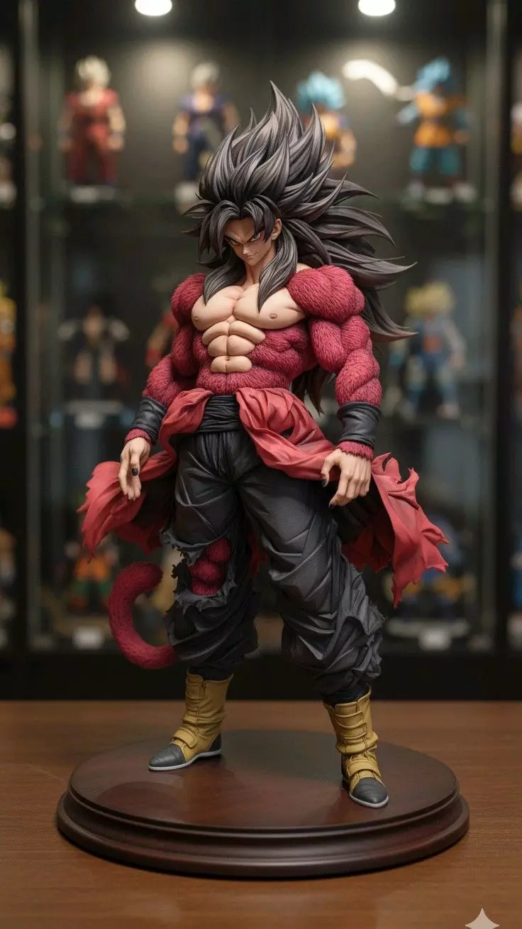 Goku SS4 STL Dragon Ball GT Super Saiyan 4 Statue 3D print model