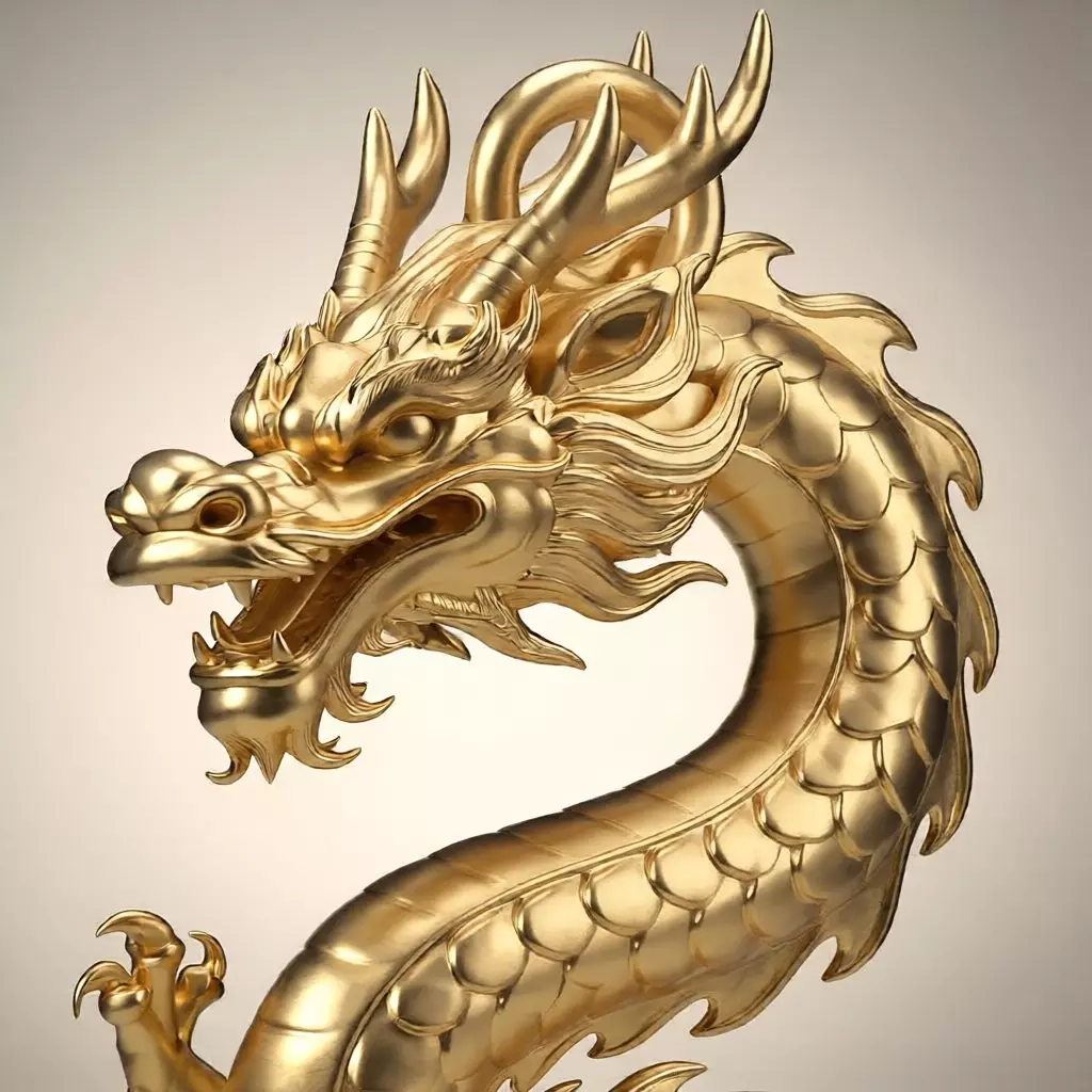 Oriental Dragon Pendant Mythological Jewelry 3D print model