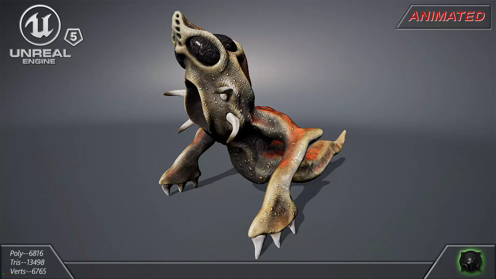 Alien fantasy creature 07 Low-poly 3D model