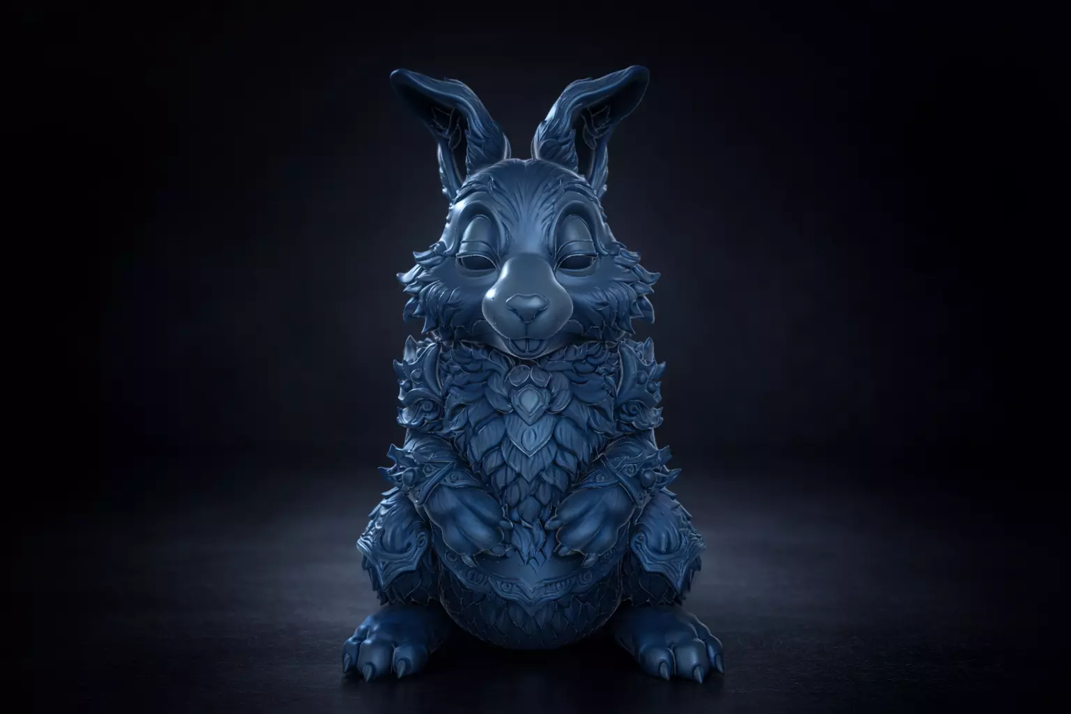 Easter Bunny Figurine Egg Rabbit Sculpture Spring Basket Stuffer 3D print model