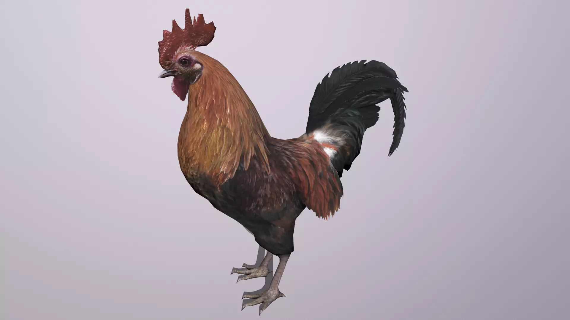 Black Low-poly 3D model