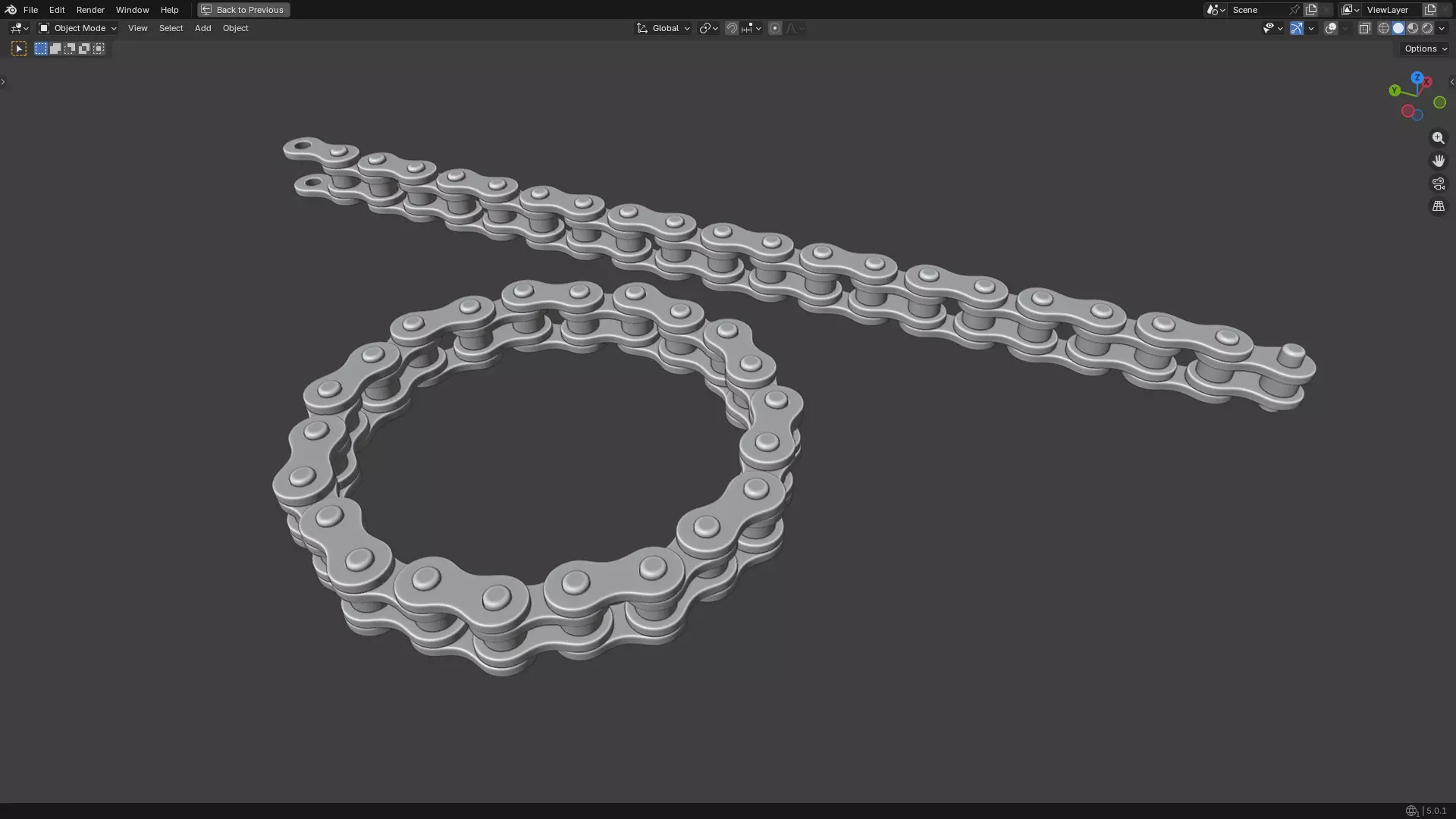 Bicycle Moto Bike Chain Wedding Band 3D print model